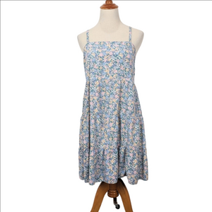 Old Navy Spaghetti Strap Tiered Floral Swing Mini Dress Size Medium